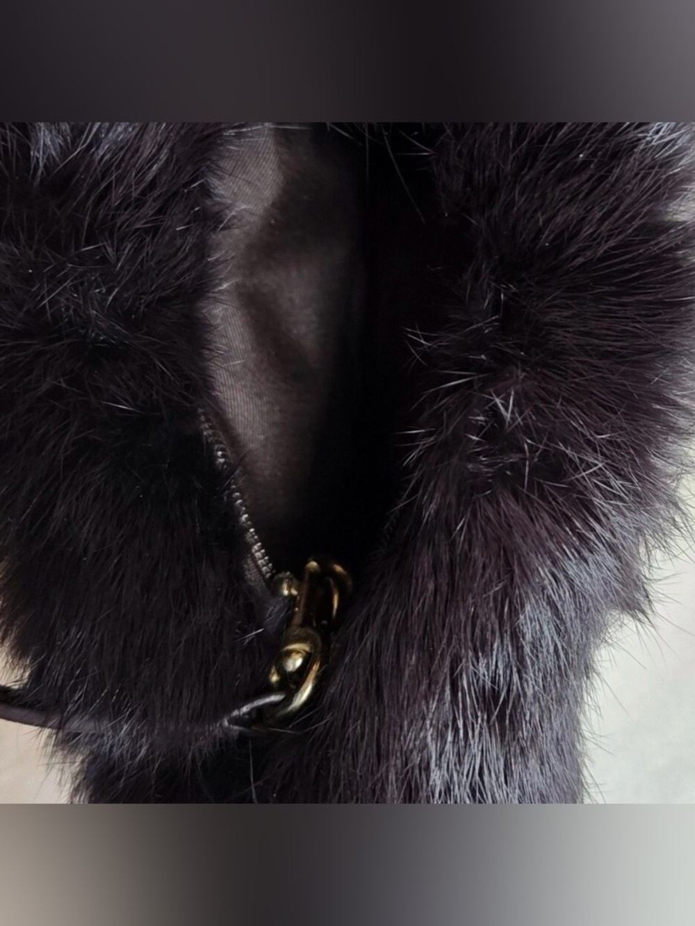 Coach 1788 Vintage Soho Ski Wristlet with Rabbit Fur (Black) - EUC - Picture 5 of 8